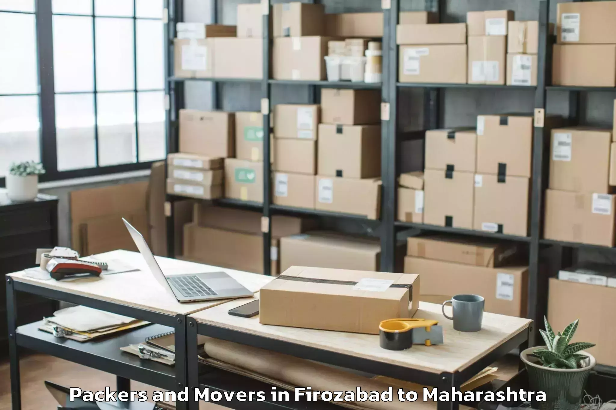 Professional Firozabad to Ghugus Packers And Movers